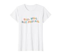 Evil Will Not Prevail Papst Leo XIV Unity God Love Hope Faith Preisgünstiges Grafik-T-Shirt, Damen, Weiß, S