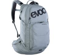 EVOC EXPLORER PRO 30, Rucksack (BODY HUGGING Passform, AIR FLOW CONTACT SYSTEM, AIRO FLEX Hüftgurt, inkl. Werkzeugfach, Trinkblasenfach für Trinkblasen bis 3l und Regenhülle, One Size), Silber