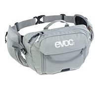 EVOC HIP PACK 3l Hüfttasche Bauchtasche Hüftbeutel inkl. 1,5l HYDRATION BLADDER (3l Fassungsvermögen, AIRFLOW CONTACT SYSTEM, verstellbarer Hüftgurt, VENTI FLAP-System, inkl. Trinkblase), Steingrau