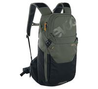 EVOC RIDE 12 + HYDRATION BLADDER 2 Rucksack, dark olive - black | Protektor Fahrradrucksack, Trekkingrucksack für Trails & Alltag, cleveres Taschenmanagement, AIR-PAD-Rückenpolsterung