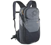 EVOC RIDE 12 Protektor Fahrradrucksack, Trekkingrucksack für Trails & Alltag (cleveres Taschenmanagement, AIR-PAD-Rückenpolsterung, Helmhalterung, Backpack), Carbon Grau / Schwarz