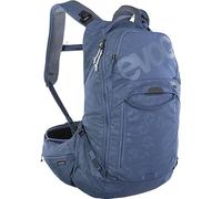 EVOC TRAIL PRO 16l Protektor Rucksack für Tagestouren & Trailriding, Fahrradrucksack (Backpack mit LITESHIELD PLUS Rückenprotektor, extra leicht, 3l Trinkblasenfach, Größe: L/XL), Denim