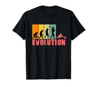 Evolution of Man Retro Curling Evolution Lockenwickler T-Shirt
