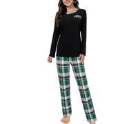 Evolyline Schlafanzug Damen Lang Pjama Set Zweiteiliger Schlafanzüge für Damen Langarm Nachtwäsche Pyjama Loungewear Homewear Lounge Set Kuschelig Hausanzug für Herbst Winter Pajamas for Women