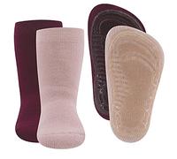 EWERS 2er Pack Uni Stoppersocken SoftStep, Socken mit Antirutschsohle für Jungen und Mädchen, Anti-Rutsch-Socken mit Gummisohle, MADE IN GERMANY, 2 Paar rutschfeste Kindersocken, Größe 27-28