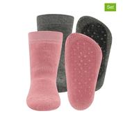 ewers 2er-Set: ABS-Socken Grau/ Rosa - Größe 31-34 | Babysocken Strumpfhosen