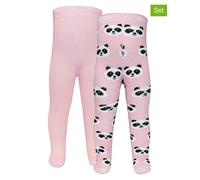 ewers 2er-Set: Strumpfhosen in Rosa - Größe 80 | Babysocken Strumpfhosen