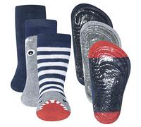 EWERS 3er-Pack Haifisch Stoppersocken SoftStep, Socken mit Antirutschsohle für Jungen, Anti-Rutsch-Socken mit Gummisohle, MADE IN GERMANY, 3 Paar rutschfeste Kindersocken für Jungs, Größe 21-22