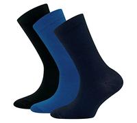 EWERS 3er-Pack Socken Uni, einfarbige Basic-Socken für Mädchen und Jungen, Baumwolle, MADE IN GERMANY, Mädchensocken Jungensocken Kindersocken Unisocken, Größe 39-42, Blau