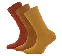 EWERS 3er-Pack Socken Uni, einfarbige Basic-Socken für Mädchen und Jungen, Baumwolle, MADE IN GERMANY, Mädchensocken Jungensocken Kindersocken Unisocken, Größe 35-38, Braun
