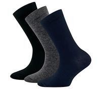 EWERS 3er-Pack Socken Uni, einfarbige Basic-Socken für Mädchen und Jungen, Baumwolle, MADE IN GERMANY, Mädchensocken Jungensocken Kindersocken Unisocken, Größe 27-30, Schwarz