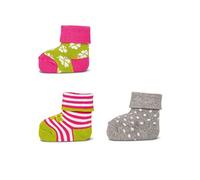 ewers 3er Set Baby-Socken Erstlingssöckchen Graziela Kleeblatt magenta/canari