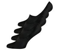 EWERS 4er-Pack Kinder-Sneaker-Socken - Kurze, unsichtbare Füßlinge mit Antirutsch-Bündchen für Mädchen und Jungen (4 Paar), No Show Socken, Schwarz, Größe 23-24