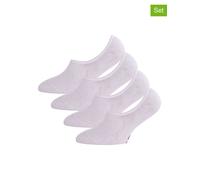 ewers 4er-Set: Füßlinge in Weiß - Größe 27-30 | Kinder Socken Strumpfhosen