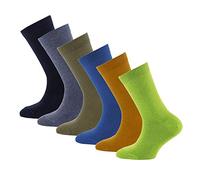 EWERS 6er Pack Uni Socken, einfarbige Söckchen für Mädchen und Jungen, Baumwolle, MADE IN EUROPE, Mädchensocken Jungensocken Kindersocken, Größe 17-18, bunte Auswahl