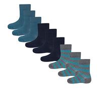 EWERS 9er Pack Baby- und Kindersocken - im Polybeutel ohne Etikett - für Jungen Ringel/uni, MADE IN EUROPE, Baumwolle
