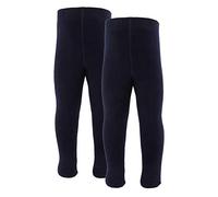 Ewers Baby- und Kinderstrumpfhose für Mädchen und Jungen 2er Pack, Made in Europe, Strumpfhose 98% Baumwolle Uni Basic Doppelpack,Marine,50-56