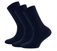 EWERS Retro-Chic Socken 3er-Pack Rippe für Kinder - Klassische Rippstruktur, trendige Farben und optimale Passform - Made in Germany - Blau, Größe 39-42