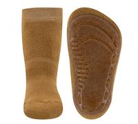 EWERS Stoppersocken SoftStep Uni, Socken mit Anti-Rutsch-Sohle für Jungen und Mädchen, 1 Paar rutschfeste Kindersocken mit Gummisohle, Kurkuma (Gelb-Orange), Größe 39-42