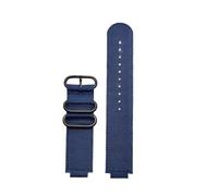 ewgrkba 18 mm Flansch-Uhrenarmband aus Nylon-Rindsleder, kompatibel mit Casio DW-H5600, schwarzes Armeegrün, blaues und silber/schwarzes Knopfarmband(N-blue-black)
