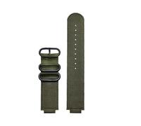 ewgrkba 18 mm Flansch-Uhrenarmband aus Nylon-Rindsleder, kompatibel mit Casio DW-H5600, schwarzes Armeegrün, blaues und silber/schwarzes Knopfarmband(N-armygreen-black)
