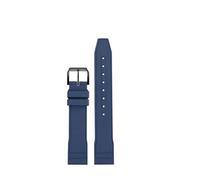 ewgrkba 20 21 mm schwarz-blaues Fluorkautschuk-Uhrenarmband, kompatibel mit IWC PILOT'S WATCHES Princekin Mark-Uhrenarmband mit Schnellverschluss for Herrenuhren(White Black,20mm)