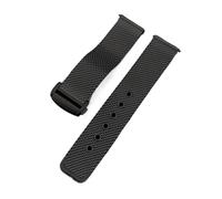 ewgrkba 20 mm 22 mm Milanese Mesh Edelstahlarmband Kompatibel mit Omega Seamaster 007 Metallarmband Faltschließe Universal-Ersatzband(Noir,22mm)