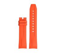 ewgrkba 21 mm 22 mm gebogenes Gummiarmband, kompatibel mit TISSOT 1853 Starfish T120407A/T120417A, gebogenes Gummiarmband, kompatibel mit Herrenarmbändern(Orange no buckle,22mm)