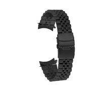 ewgrkba 22 mm Arc Mouth Uhrenarmband, kompatibel mit Casio Watch Strao MDV-106 MDV-107 MDV-106D MTP-VD01, Edelstahl-Metall-Herrenarmband, schwarzes Armband(Five Black)