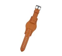 ewgrkba 22 mm schwarz-braunes Uhrenarmband, kompatibel mit Panerai PAM111/441, Fossil CH2564 CH2565, Casio MDV-106 MTP-VD01, Uhrenarmband mit Herrenarmband(Light brown-black,24mm)