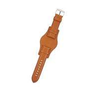 ewgrkba 22 mm schwarz-braunes Uhrenarmband, kompatibel mit Panerai PAM111/441, Fossil CH2564 CH2565, Casio MDV-106 MTP-VD01, Uhrenarmband mit Herrenarmband(Light brown-silver,22mm)