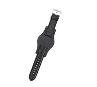 ewgrkba 22 mm schwarz-braunes Uhrenarmband, kompatibel mit Panerai PAM111/441, Fossil CH2564 CH2565, Casio MDV-106 MTP-VD01, Uhrenarmband mit Herrenarmband(Black-silver,24mm)