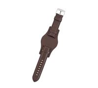 ewgrkba 22 mm schwarz-braunes Uhrenarmband, kompatibel mit Panerai PAM111/441, Fossil CH2564 CH2565, Casio MDV-106 MTP-VD01, Uhrenarmband mit Herrenarmband(Brown-silver,22mm)