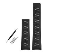 ewgrkba 22 mm Uhrenarmband, kompatibel mit TAG HEUER GRAND CARRERA AQUARACER, weiches Silikonarmband, Herren-Uhrenarmband, Gummi-Uhrenarmbandkette(Black-no buckle,22mm)