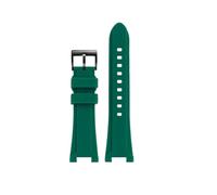 ewgrkba 26 mm Silikon-Uhrenarmband, kompatibel mit Hamilton Khaki Navy Devil Ray H78716983 78716333, wasserdicht, weiches Sport-Gummiarmband for Herren(Green-black-A)