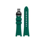 ewgrkba 26 mm Silikon-Uhrenarmband, kompatibel mit Hamilton Khaki Navy Devil Ray H78716983 78716333, wasserdicht, weiches Sport-Gummiarmband for Herren(Green-black-B)