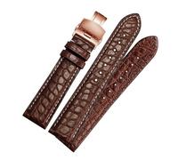 ewgrkba Doppelseitiges Krokodillederband, kompatibel mit Armbanduhrenarmbändern 18 mm, 19 mm, 20 mm, 21 mm, 22 mm, for Herrenarmbänder(GRAY,Width 21mm)