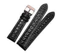 ewgrkba Doppelseitiges Krokodillederband, kompatibel mit Armbanduhrenarmbändern 18 mm, 19 mm, 20 mm, 21 mm, 22 mm, for Herrenarmbänder(WHITE BLACK,Width 22mm)