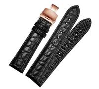 ewgrkba Doppelseitiges Krokodillederband, kompatibel mit Armbanduhrenarmbändern 18 mm, 19 mm, 20 mm, 21 mm, 22 mm, for Herrenarmbänder(Bianco,Width 18mm)