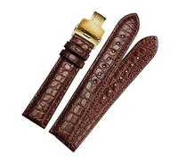 ewgrkba Doppelseitiges Krokodillederband, kompatibel mit Armbanduhrenarmbändern 18 mm, 19 mm, 20 mm, 21 mm, 22 mm, for Herrenarmbänder(Blue,Width 19mm)