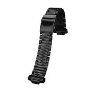 ewgrkba Edelstahl-Armband kompatibel mit Casio DW5600 GW-5000 5035 GW-M5610 Uhrenarmband Silber Schwarz 16 mm Herren-Uhrenkette(95-black)