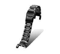 ewgrkba Edelstahl-Uhrenarmband, kompatibel mit Casio GA-1000/1100 GW-A1000/A1100/4000, Metall-Uhrenarmband, Herren, konkave Gelenk-Uhrenkette, wasserdicht(Noir)