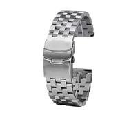 ewgrkba Edelstahl-Uhrenarmband, kompatibel mit der Hamilton Kaki Aviation Field Jazz-Serie, übertrifft die Windgeschwindigkeit und fliegt mit Metall-Wachband, 20-22 mm(3124 silver,20mm)