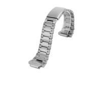 ewgrkba Edelstahlgehäuse + Armband, kompatibel mit Casio GA2100 2110, Uhrenarmband, Silber, Schwarz, Gold, Gürtelset(Silver strap)