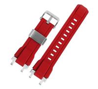 ewgrkba Ersatzarmband for Herrenuhrenzubehör, kompatibel mit Casio G-Shock MTG-B1000 G1000, Gummi-Silikon-Dornschließe(Red silver buckle)