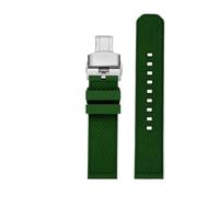 ewgrkba Hochwertiges Fluorkautschuk-Armband, Kompatibel Mit Tissot T-Sport Darth Vader T125617 T116617 T116 Herren, 22 Mm, Schnellverschluss-Armband(Green silver)