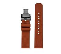 ewgrkba Hochwertiges Fluorkautschuk-Armband, Kompatibel Mit Tissot T-Sport Darth Vader T125617 T116617 T116 Herren, 22 Mm, Schnellverschluss-Armband(Brown black)