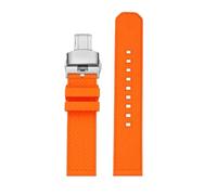 ewgrkba Hochwertiges Fluorkautschuk-Armband, Kompatibel Mit Tissot T-Sport Darth Vader T125617 T116617 T116 Herren, 22 Mm, Schnellverschluss-Armband(Orange silver)