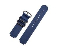 ewgrkba Konvexes 16-mm-Uhrenarmband, kompatibel mit Casio GM110 GM2100 GA900 GBA-800 GBD-800 GA-800, modifiziertes Nylon-Canvas-Uhrenarmband for Herren(Blue black buckle)