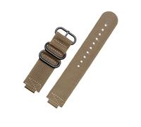 ewgrkba Konvexes 16-mm-Uhrenarmband, kompatibel mit Casio GM110 GM2100 GA900 GBA-800 GBD-800 GA-800, modifiziertes Nylon-Canvas-Uhrenarmband for Herren(Khaki black buckle)